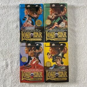 Vintage Lone Star Action Western Romance Novel x4